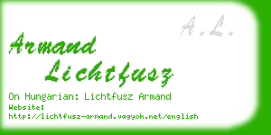 armand lichtfusz business card